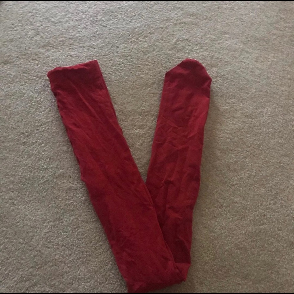 Red ballet tights